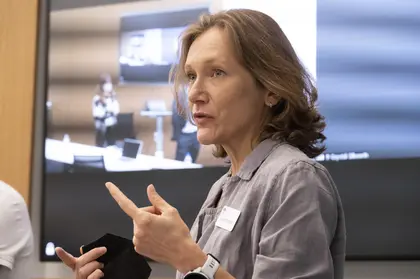 Anna Michalak at the second BSE scientific retreat