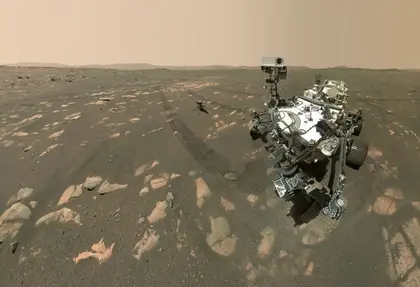 Perseverance’s Selfie with Ingenuity. Credit: NASA/JPL-Caltech