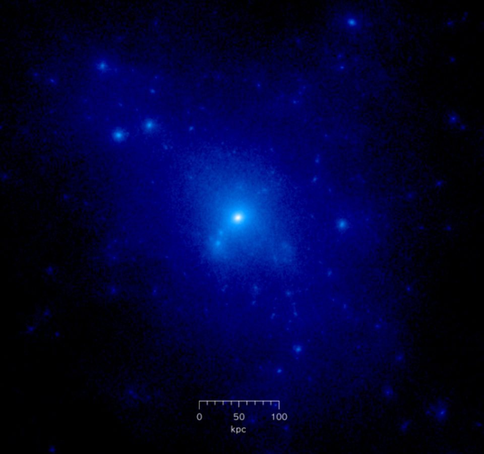 Dark matter halo image from Wikimedia Commons. 
