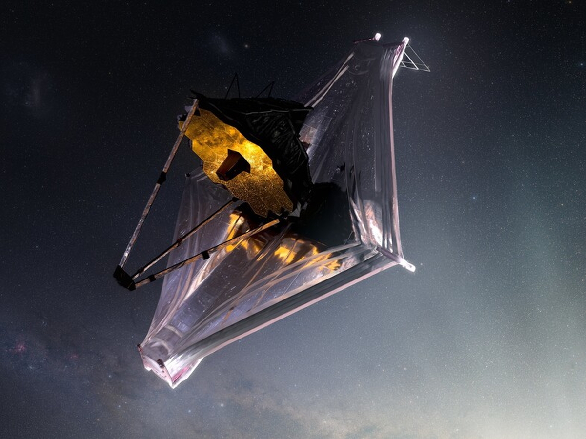 Artist's concept of JWST courtesy of NASA GSFC/CIL/Adriana Manrique Gutierrez