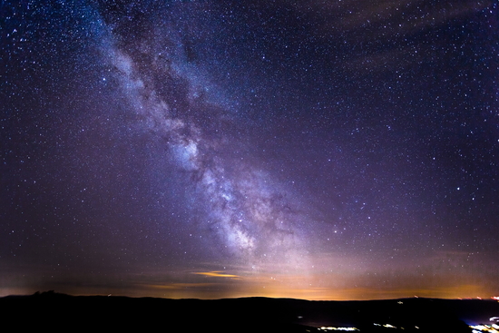 Milky Way over some mountains