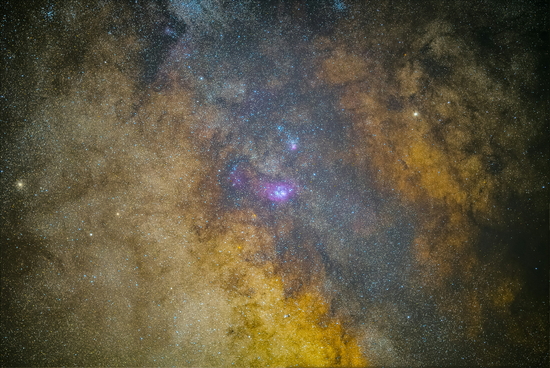 Milky way as seen from the ground