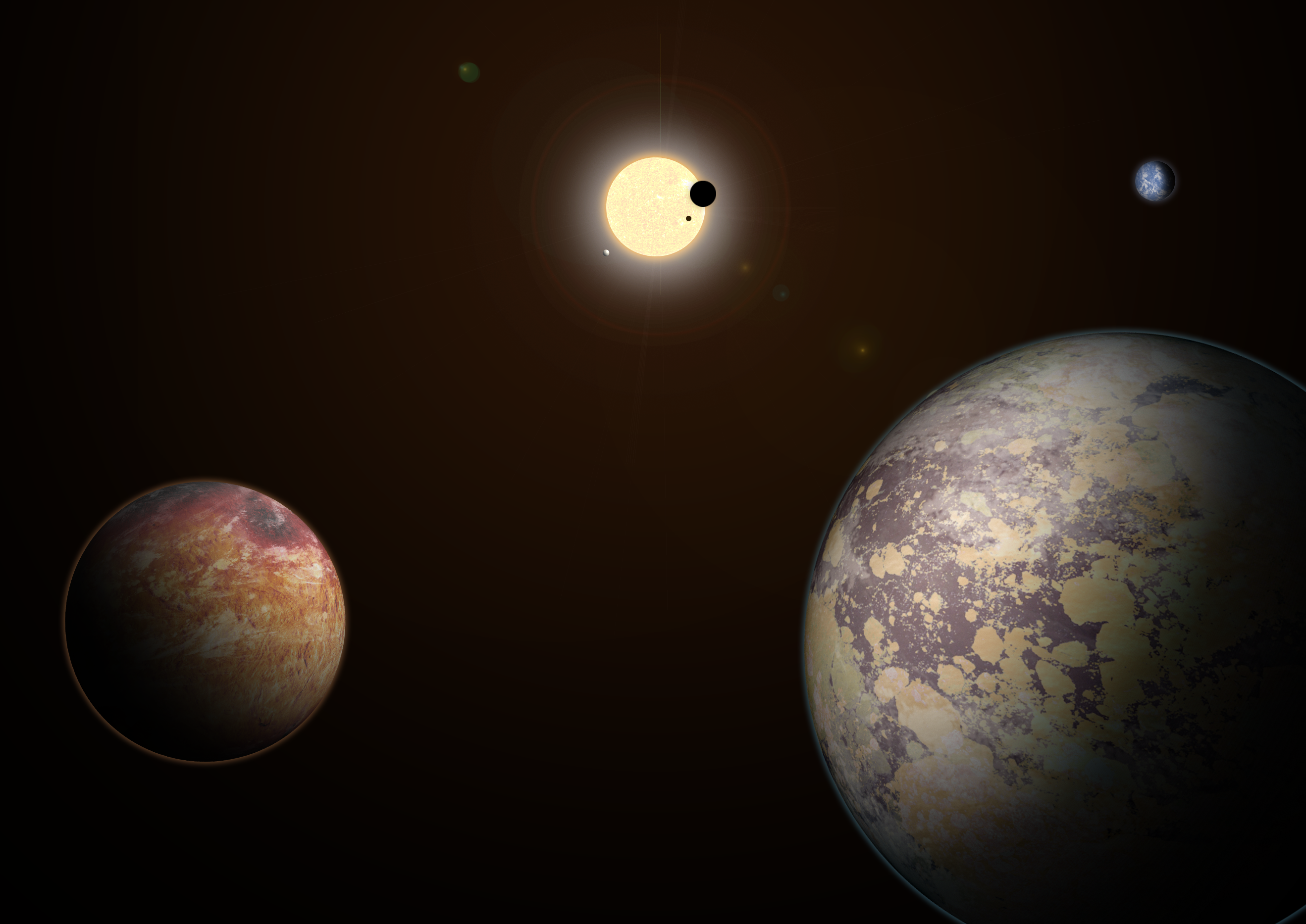 artist's concept of a planetary system courtesy of Carnegie Science 