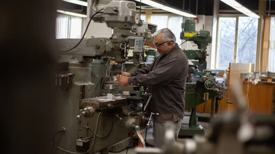 Victor Lugo in Machine Shop