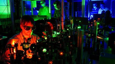 Scientists in the ignition Facility High P-T Laser Lab