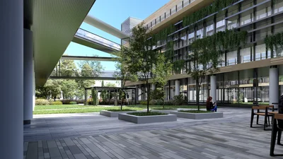 Artist's conception of new Pasadena life science research building.