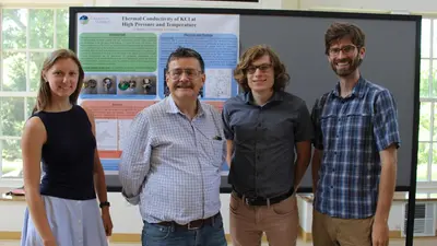 Alexander Skender with Drs. Alex Goncharov and Irina Chuvashova. 