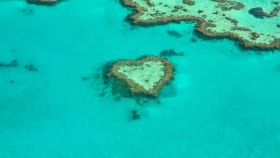 Heart Reef in Australia's Great Barrier Reef.