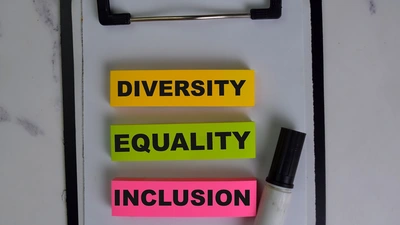 Clipboard with Diversity Equality and Inclusion written on it