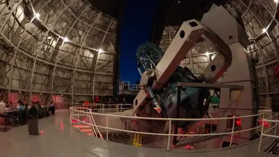 The 100-inch Hooker telescope at Mount Wilson Observatory, California. Photo by Cynthia Hunt. 