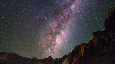 The Milky Way visible over a mountain road. Courtesy of Yuri Beletsky. 
