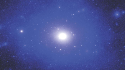 Dark matter in a simulated Milky Way-like galaxy courtesy of Andrew Wetzel. 