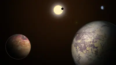 Artist's concept of exoplanetary system. 