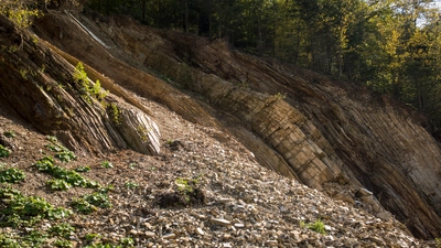 Geological structure of Carpathian Flysch and landslide in bieszczady mountains
