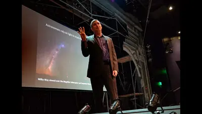 Image of Observatories director John Mulchaey during his lecture n 2015.