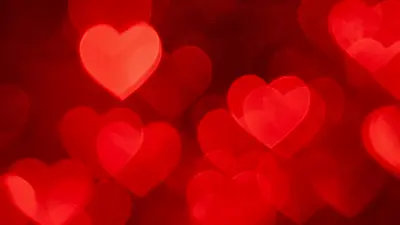 Bokeh Red Hearts