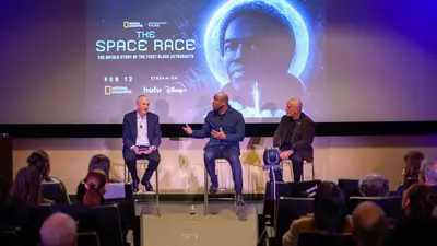 Carnegie's screening of National Geographic documentary The Space Race was followed by a panel discussion with former NASA administrator Charles Bolden and former astronaut Leland Melvin, moderated by Carnegie President Eric Isaacs