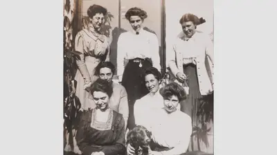 A group of women, likely members of the Computing Division of Mount Wilson Observatory