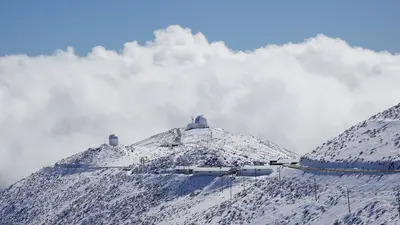 Las Campanas in the snow