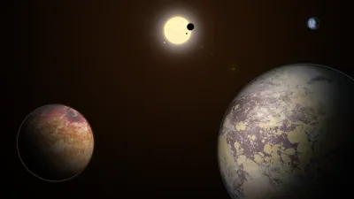artist's concept of a planetary system courtesy of Carnegie Science 