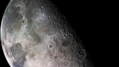 Moon - North Polar Mosaic, Color - NASA
