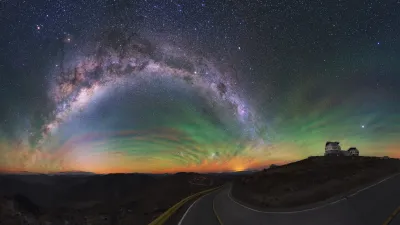 Milky Way with airglow over the Magellan telescopes at Carnegie Science's Las Campanas Observatory
