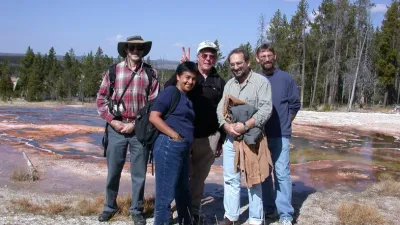 Devaki Bhaya and her research team in Yellowstone National Park. 