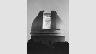 200-inch telescope dome at sunset, Palomar Observatory, 1958. Credit: Carnegie Science/Huntington Library