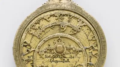 Muhammad ibn 'Abd al-'Aziz al Khama'iri, Astrolabe, 1226–27/624 A.H., Los Angeles County Museum of Art, gift of Carolyn Merchant, photo © Museum Associates/LACMA