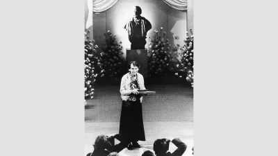 Barbara McClintock at the Nobel Prize Ceremony, 1983