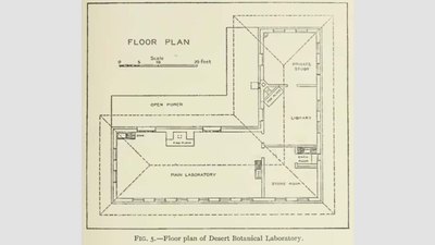 Floorplan of the original Desert Laboratory building