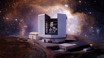 Artist's rendering of the Giant Magellan Telescope courtesy of Damien Jemison, Giant Magellan Telescope - GMTO Corporation