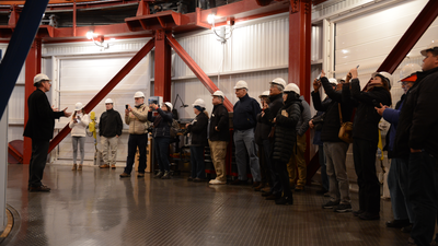 Carnegie Champions tour the Twin Magellan Telescopes at the Las Campanas Observatory.