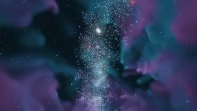 A globular cluster (white concentration of stars) naturally emerges in the high resolution EDGE simulations. These simulations also predict the existence of a new class of object: globular cluster-like dwarfs. Credit University of Surrey, Matt Orkney, Andrew Pontzen & Ethan Taylor