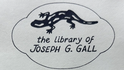 A bookplate from the library of Carnegie Science biologist Joseph Gall