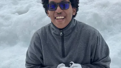 Burke Banner in the snow