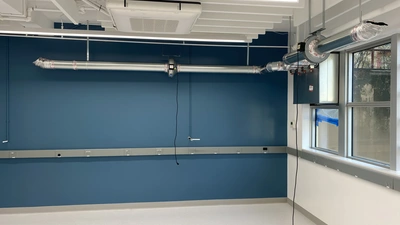 Duct work undertaken as part of this remodel ensures the optimal functionality of the high-precision instruments. Credit: Lori Willhite/Carnegie Science