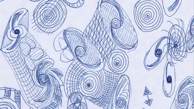 Vera Spirals Square Doodles