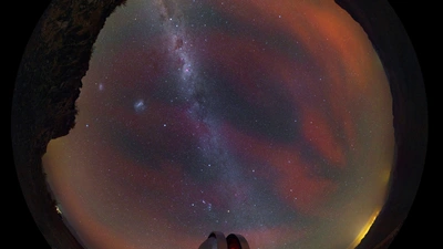 Swope Telescope With Airglow