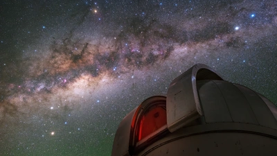 Swope Telescope Under the Milky Way