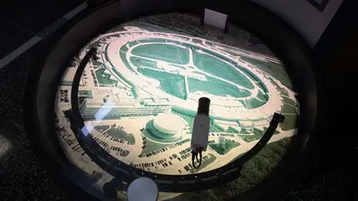 An artful angle photo of the Advanced Photo Source at Argonne National Laboratory, where Carnegie used to maintain the HPCAT facility