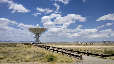 A photo from the Very Large Array in New Mexico taken by Allison Matthews. 
