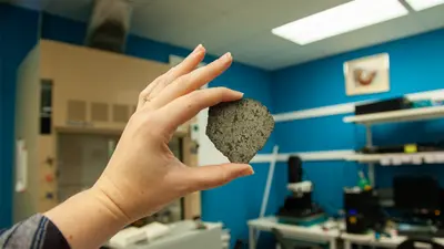 See and touch a meteorite that came from Mars. 