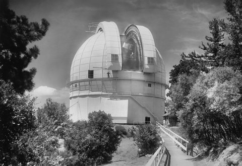 60–inch reflecting telescope, Mount Wilson Observatory.