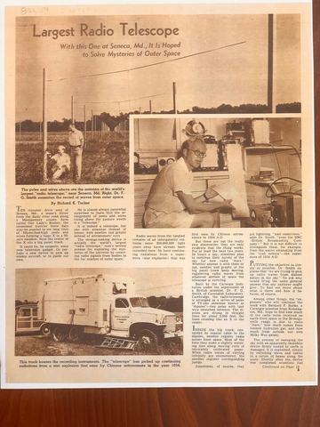 Baltimore Sun article about the Jupiter radio emissions discovery.