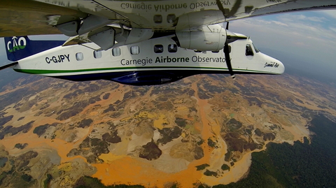 The Carnegie Airborne Observatory in flight.