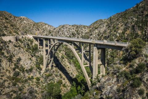 A bridge in the San Gabriel Mountains.