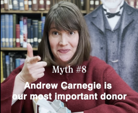 Jeannine Forsythe points the camera for Carnegie Science Day reel