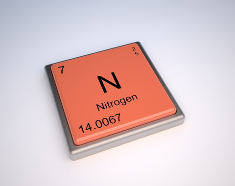 Nitrogen period table illustration purchased from Shutterstock