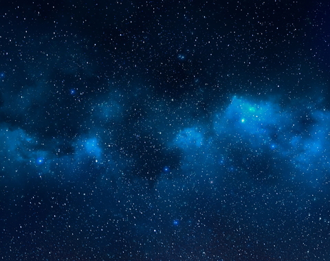Deep blue starry sky. 